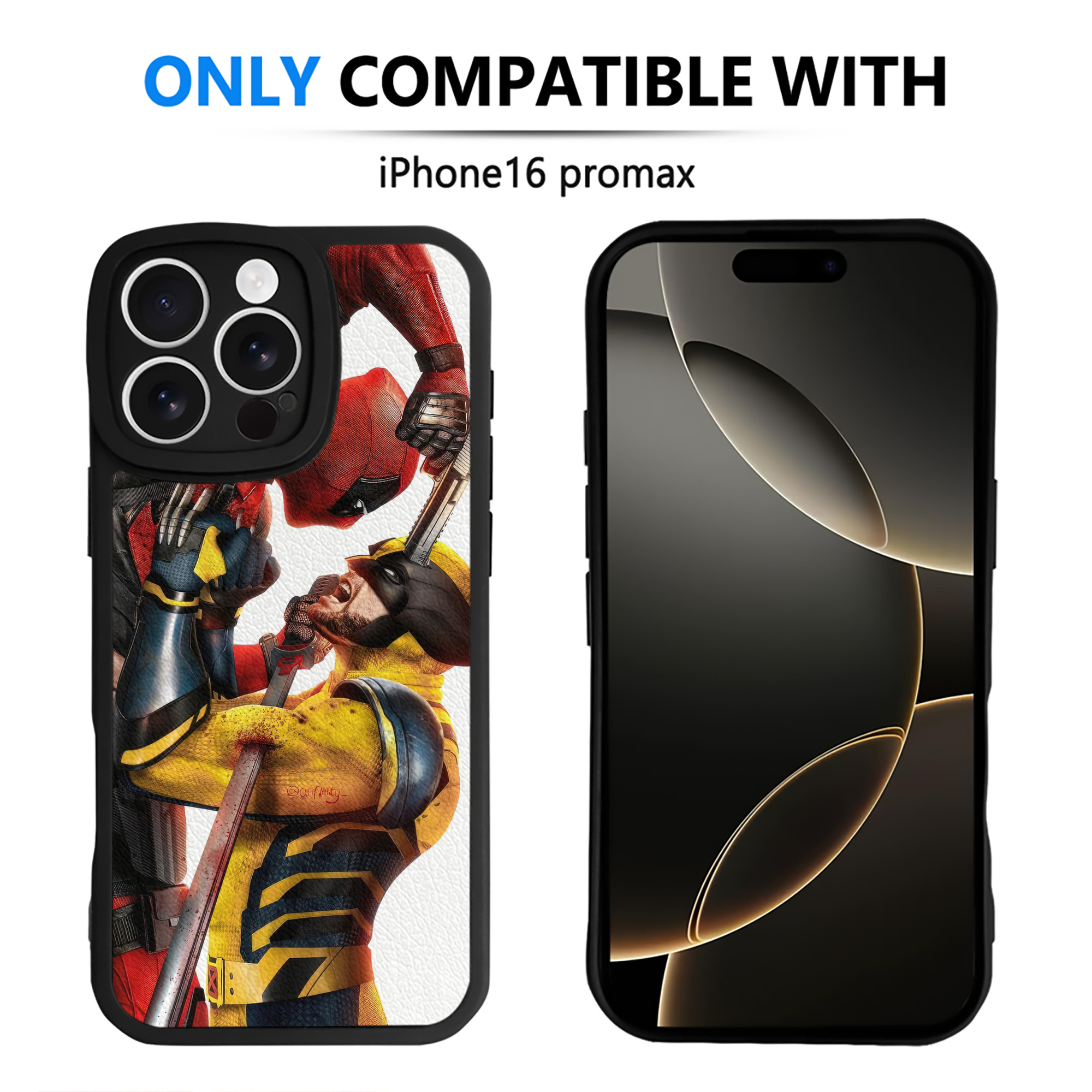（画像用） Deadpool デッドプール 【iPhone 16シリーズ対応】シリコンスマホケース（レザー調） 材質：シリコン